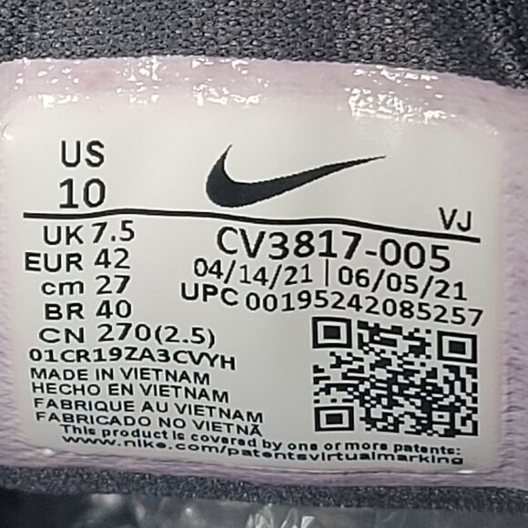 Nike React Escape Run Women's Dark Smoke Grey Shoes CV3817-005 US Size 10 - Picture 8 of 8